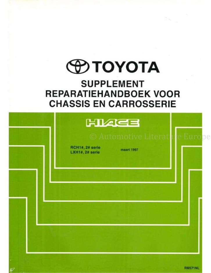 1997 TOYOTA HIACE CHASSIS & CARROSSERIE (SUPPLEMENT), Autos : Divers, Modes d'emploi & Notices d'utilisation