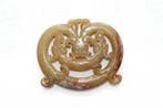 Pendentif de Jade Tigre et Cochon-Dragon - jade rouille -, Antiek en Kunst