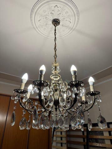 Lustre - Laiton, Cristal