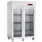 Vrieskast geventileerd 1400 liter, 2 glazen deuren GN 2/1, o, Verzenden, Nieuw in verpakking, Koelen en Vriezen