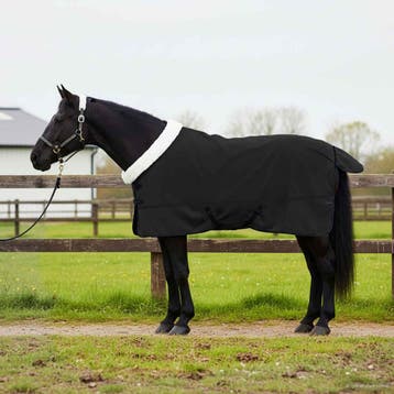 vidaXL Paardendeken Zwart 125 cm Polar fleece, Dieren en Toebehoren, Verzenden, Nieuw