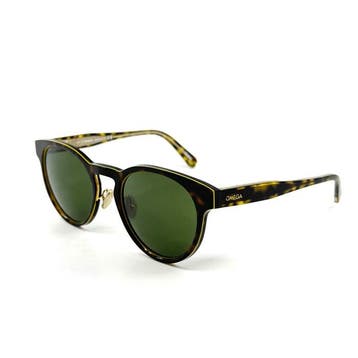 Omega - *NEW* - Brown Acetate - Green Lenses - Lunettes de