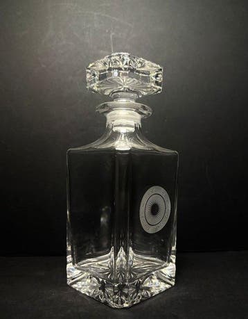 Carafe en Cristal - Carafe - taillée abstrait gravure