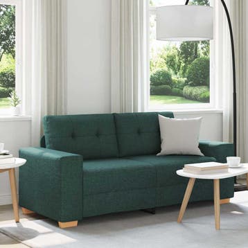 vidaXL Loveseat bank / zetel Donkergroen 180x77x82 cm Stof, Verzenden