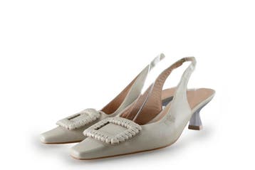 Zinda Slingbacks in maat 38 Wit, Kleding | Dames, Schoenen, Verzenden, Wit, Zo goed als nieuw, Zinda