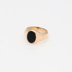 Zegelring - 14 karaat Geel goud Onyx