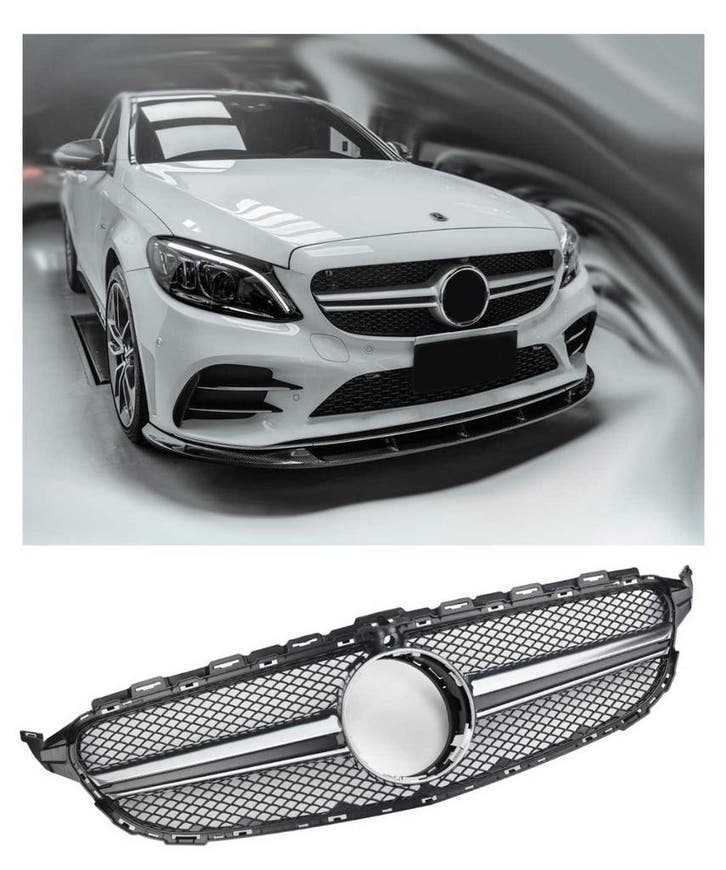 Grill Sport grille 360° past op Mercedes W205 pre-facelift z, Auto diversen, Auto-accessoires, Verzenden