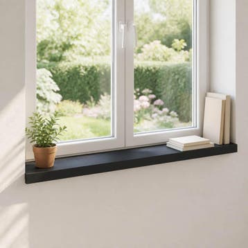 vidaXL Raamprofielen 2 st Zwart 80 x 20 x 2 cm Massief, Verzenden, Nieuw