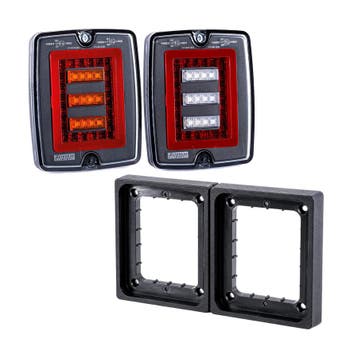 Fristom LED Set Bloklamp Achterlichten Dark Look | 5 functie, Ophalen of Verzenden