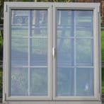 aluminium raam , chassis , venster 150 x 157 steengrijs 7030, Doe-het-zelf en Bouw, Raamkozijnen en Schuifdeuren, Ophalen of Verzenden