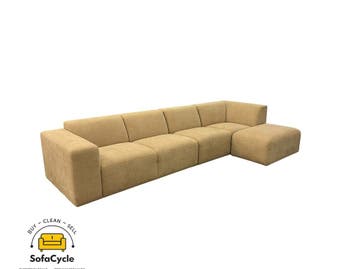 Nordkapp hoekzetel beige in stof, hoek R – overstock, Huis en Inrichting, Verzenden, Nieuw