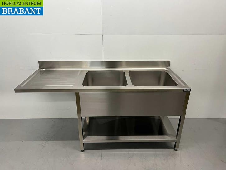 Evier en acier inoxydable double évier Premium-line 180 cm, Articles professionnels, Horeca | Autre, Envoi