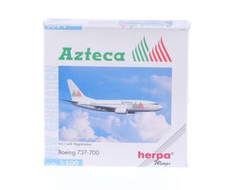 Schaal 1:500 Herpa 512909 Azteca Boeing 737-700 Reg. XA-L..., Hobby en Vrije tijd, Ophalen of Verzenden, Zo goed als nieuw