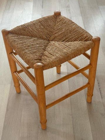 Kruk - Hout - rieten zitting