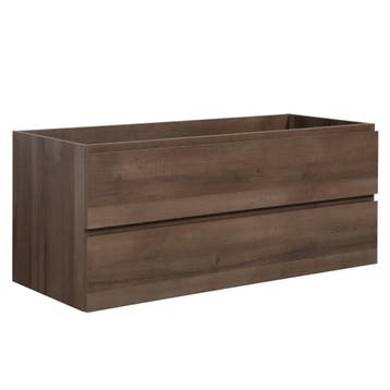 Wastafelkast Angela 120 x 48 cm Bruin Eiken Wastafelmeubel, Huis en Inrichting, Badkamer | Badkamermeubels, Verzenden, Nieuw