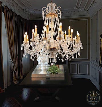 SLC Illumina - MG - Lustre - Cristal - Rombo 18Luci