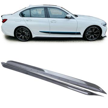 Zijskirt Aanzet Carbon Look BMW 3 Serie G20 G21 B0435, Autos : Pièces & Accessoires