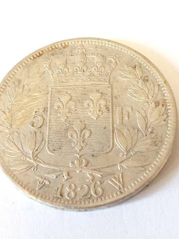 Frankrijk. Charles X. 5 Francs 1826-W, Lille (Zonder