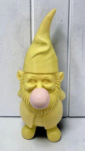 Figurine - Pop-Art Tuinkabouter met Kauwgom Ballon - 29 cm -