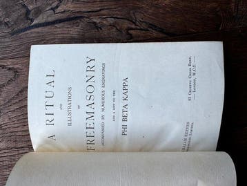35 Plates/ Betta Kappa - 1870c Ritual of Freemasonry- Early