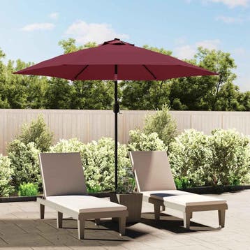 vidaXL Vervangingsdoek voor parasol 300 cm bordeauxrood, Verzenden, Nieuw
