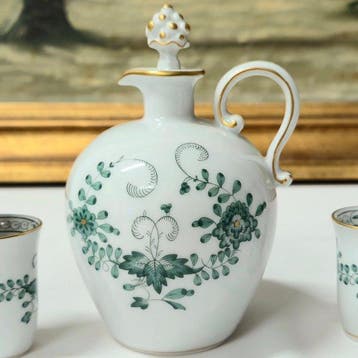 Meissen - Indisch Grün - Service à liqueur (7) - Porcelaine