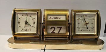 Horloge de cheminée à calendrier perpétuel - Europa - Laiton