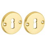 Set van twee sleutelplaatjes Facet BB messing ongelakt, Nieuw, Overige materialen