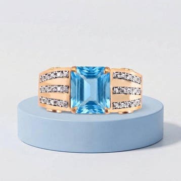 Zonder minimumprijs - Ring 18-karaats goudlaag, Zilver