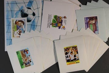 Afrika - 131 verschillende Deluxe voetbalblokken uit Sieger, Postzegels en Munten, Gestempeld