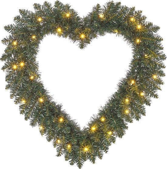 2dekans | Black Box Trees Kerstkrans Hart met LED, Diversen, Kerst, Ophalen of Verzenden