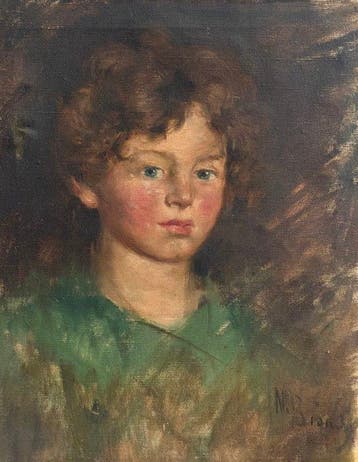 Nicola Biondi (1866-1929) - Ritratto di Fanciullo