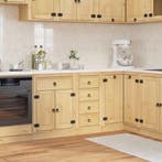 vidaXL Kast SKI HoningBruin 40 x 46 x 81 cm Massief, Verzenden, Nieuw