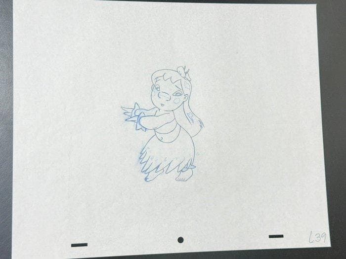 Walt Disney - Originele animatie tekening van Lilo - Lilo &, Collections, Disney