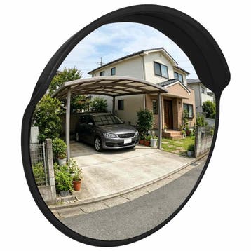 vidaXL Buiten Convex Verkeersspiegel Zwart Ø60 cm, Verzenden, Nieuw