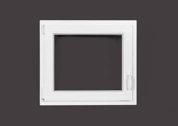 PVC raam draai kiep b80xh70 cm wit, Gevelraam of Ruit, Minder dan 80 cm, 80 tot 120 cm, Nieuw