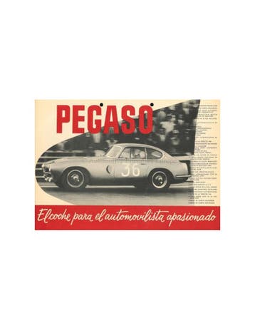1955 PEGASO Z-102 BROCHURE SPAANS