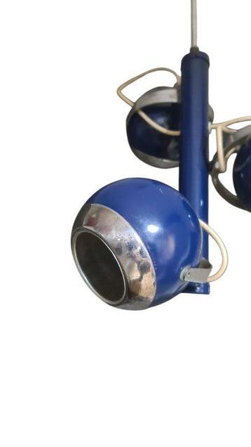 Plafondlamp - oogbal - Metaal, Chroom - Ruimtevaarttijdperk: