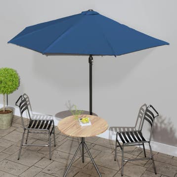 vidaXL Balkonparasol half met aluminium paal 300x155x223 cm, Verzenden