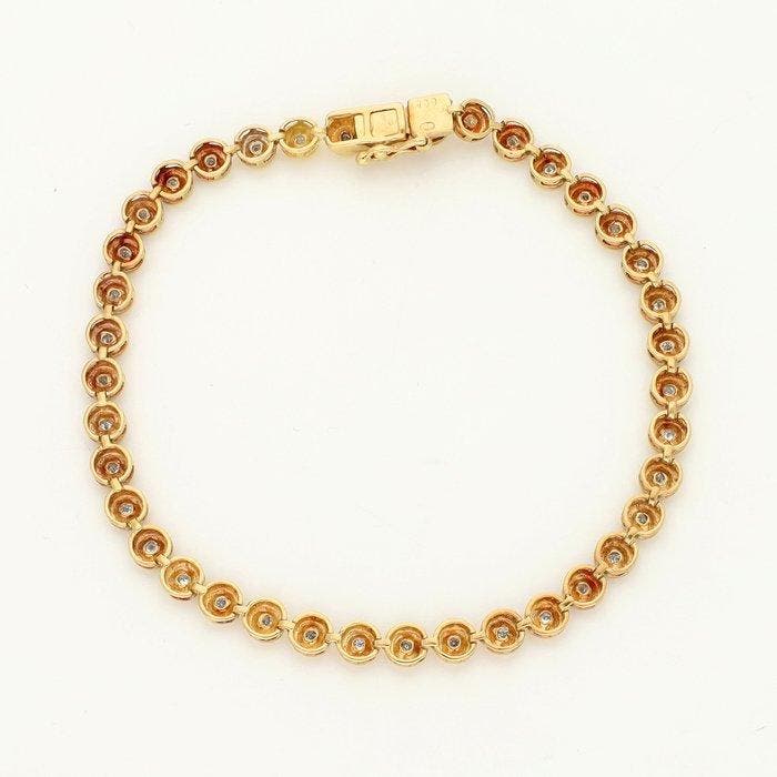 Armband - 18 karaat Geel goud Diamant (Natuurlijk), Handtassen en Accessoires, Armbanden
