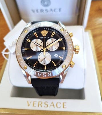 Versace - Swiss Made - Chronograph - Sapphire - Gold - New -