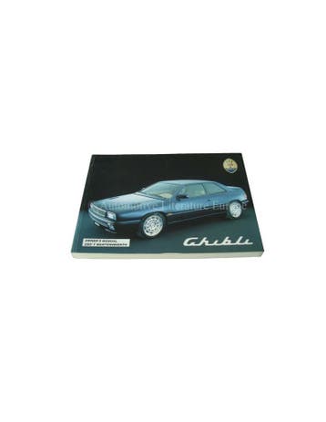 1994 MASERATI GHIBLI INSTRUCTIEBOEKJE ENGELS SPAANS