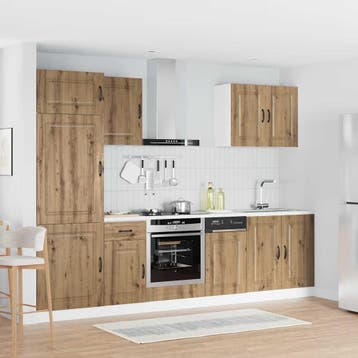 vidaXL 7-delige Keukenkastenset Kalmar bewerkt hout, Verzenden