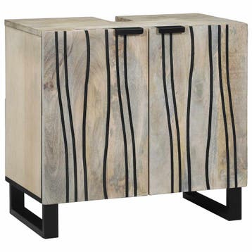 vidaXL Wastafel kabinet voor de badkamer Wit 62 x 33 x 58 cm, Verzenden, Nieuw