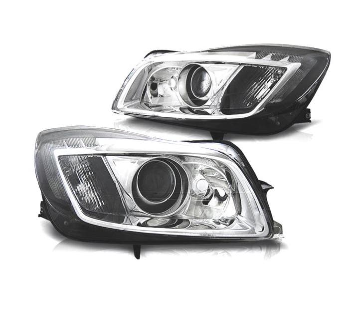 PHARES POUR OPEL INSIGNIA 08-13 FOND CHROMÉ LED, Autos : Pièces & Accessoires, Éclairage, Envoi