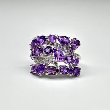 Zonder minimumprijs - Ring 925 zilver met natuurlijke, Handtassen en Accessoires, Ringen, Nieuw