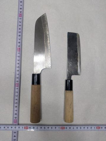 Keukenmes - Staal, Hout - Japan - In Japan vervaardigd,, Antiek en Kunst