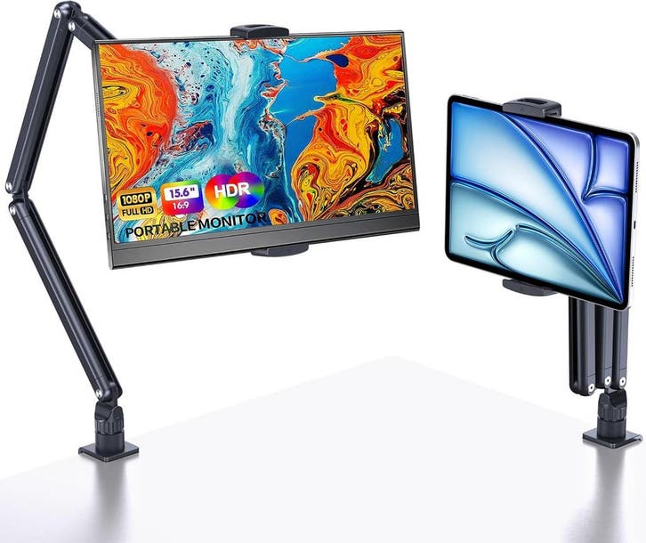Alu Tablet/Monitorstandaard | -40% Retour Deal | Pak je v..., Computers en Software, Laptopstandaarden, In hoogte verstelbaar