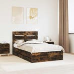 vidaXL Bedframe met lade Rook Eiken 120 x 190 cm, Verzenden, Nieuw