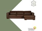 Leren hoekbank Flow - 2 zits + longchair, Antiek en Kunst, Ophalen of Verzenden